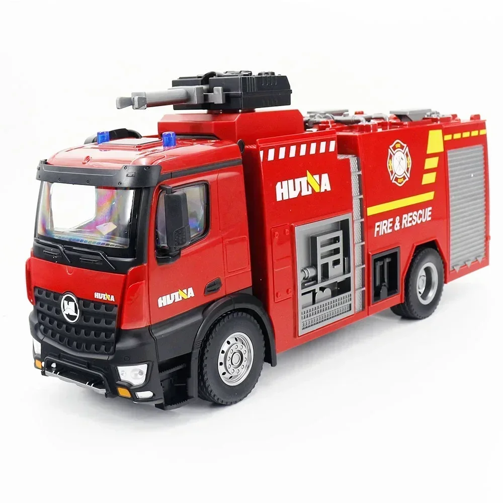 1: 14 Huina Remote-controlled Truck 22-channel Simulation Sprinkler Fire Truck Rc Electric Vehicle Children's Fire Toy Car Gift