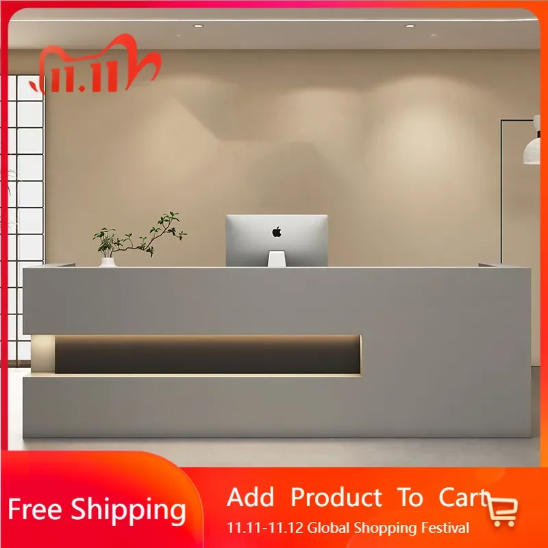 

European Office Reception Desk Podium Front Receptionist Pulpit Cash Counter Desk Restaurant Lectern Mostrador Trendy Furniture