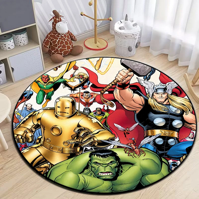 superhero Hulk Round Carpet for child,bedroom,Living Room,door mat,Picnic,room decoracion,area rug,floor mats,room decor,home