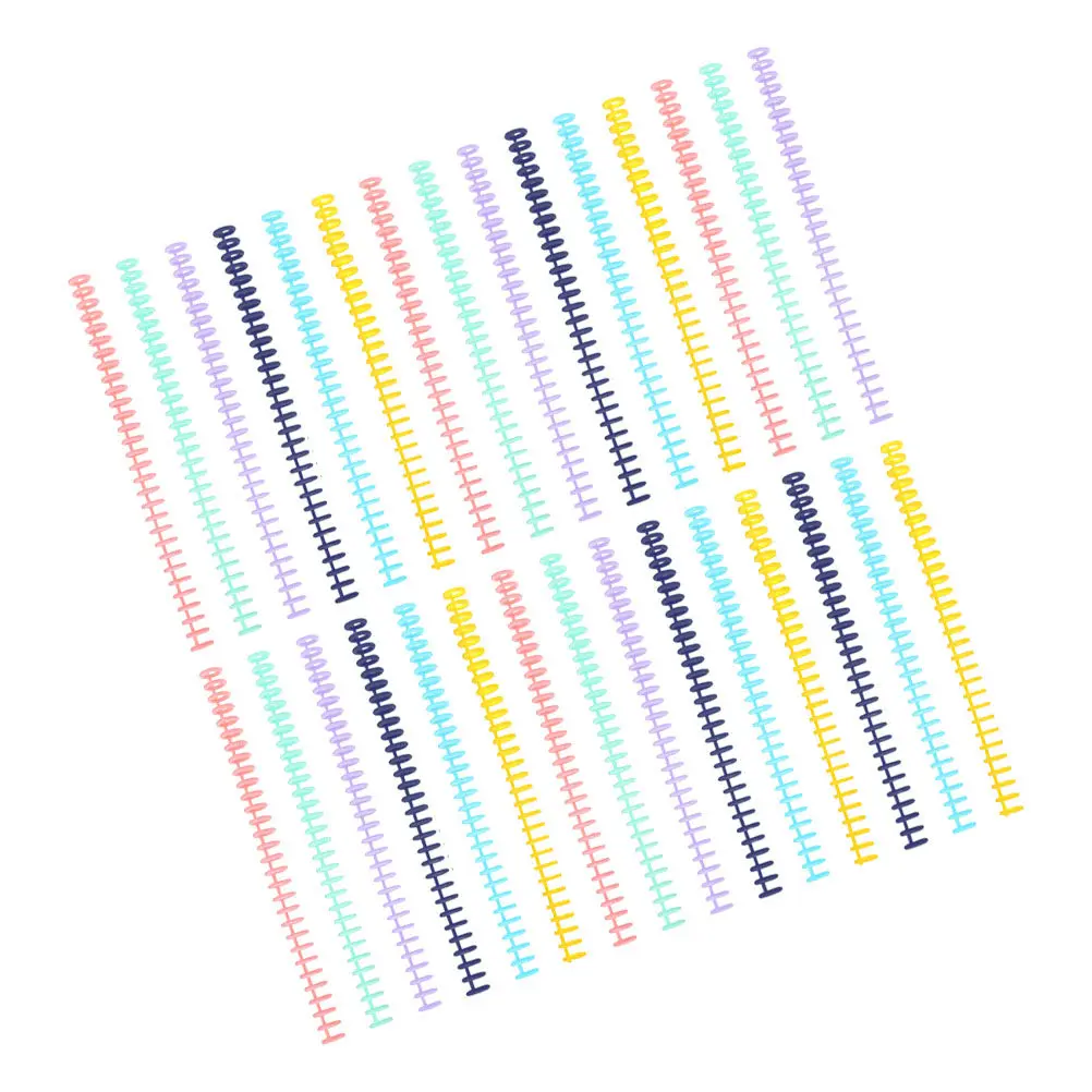 30Pcs Plastic Binding Spines Comb Rings for Notebook Planner Loose Leaf Binding Replacement Accessories Compatible with Coil