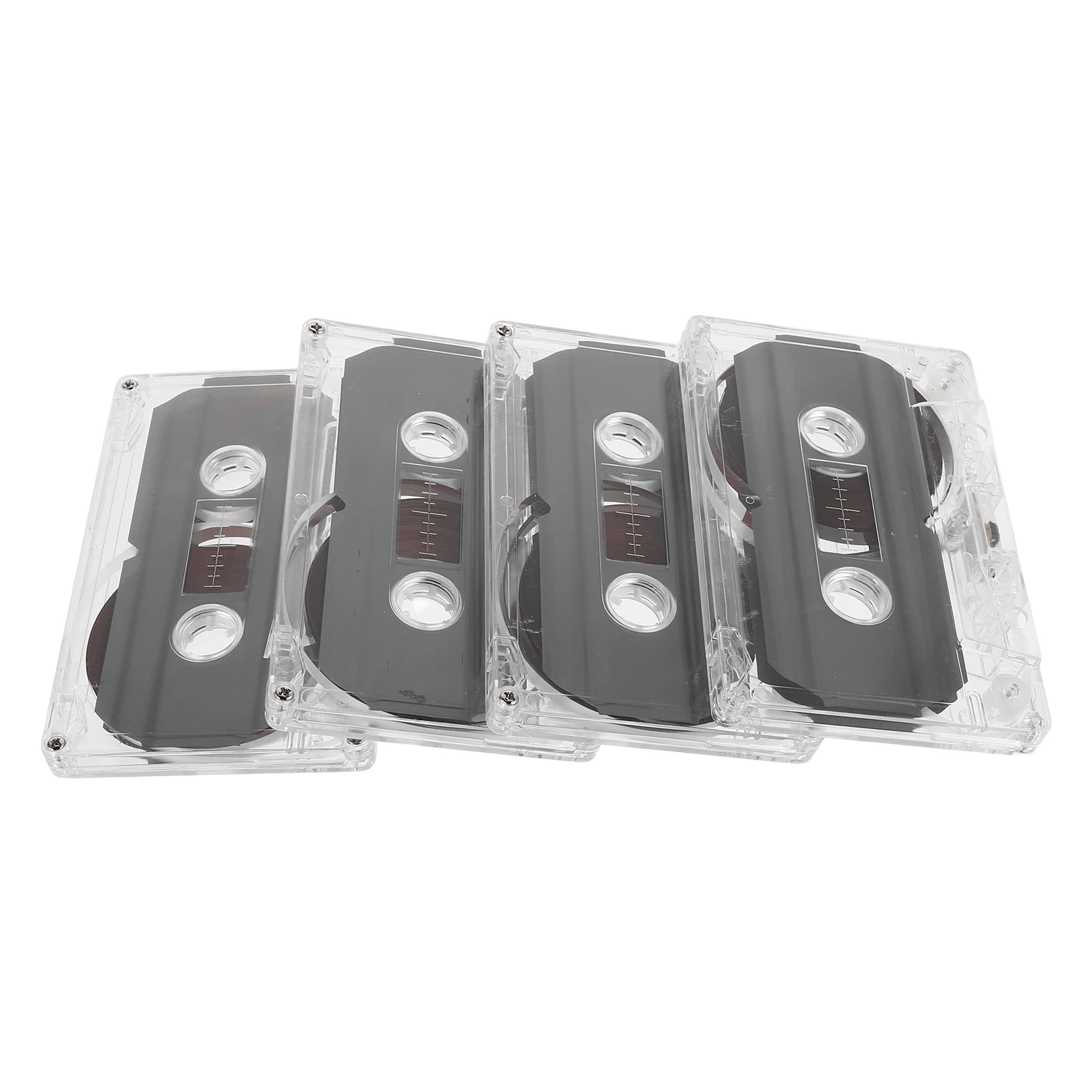 

4Pcs Blank Cassette Tapes Audio Recording 60 Min Retro Style for DIY Projects Educational Use Heartfelt Messages Vintage Sound