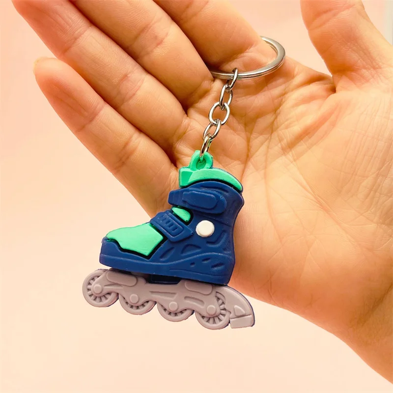1PC Cartoon Roller Skates Shoes Keychain DIY Jewelry Men Boy grils Souvenir Party Gifts image 5