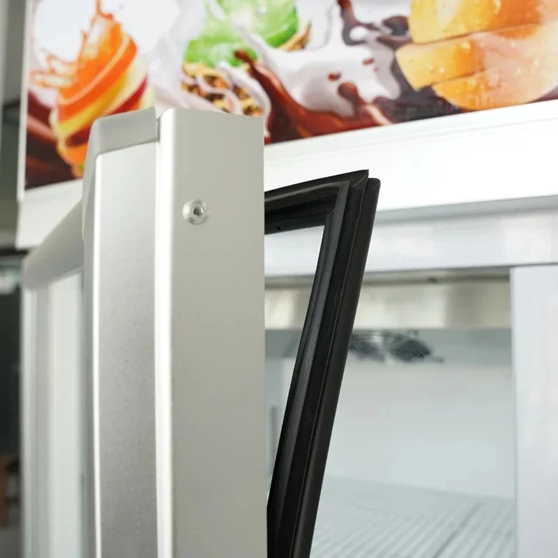 l  Double Glass Door Commercial Drinks Cooler See Through Upright Display r Supplier Beverage Refrigerator view 3