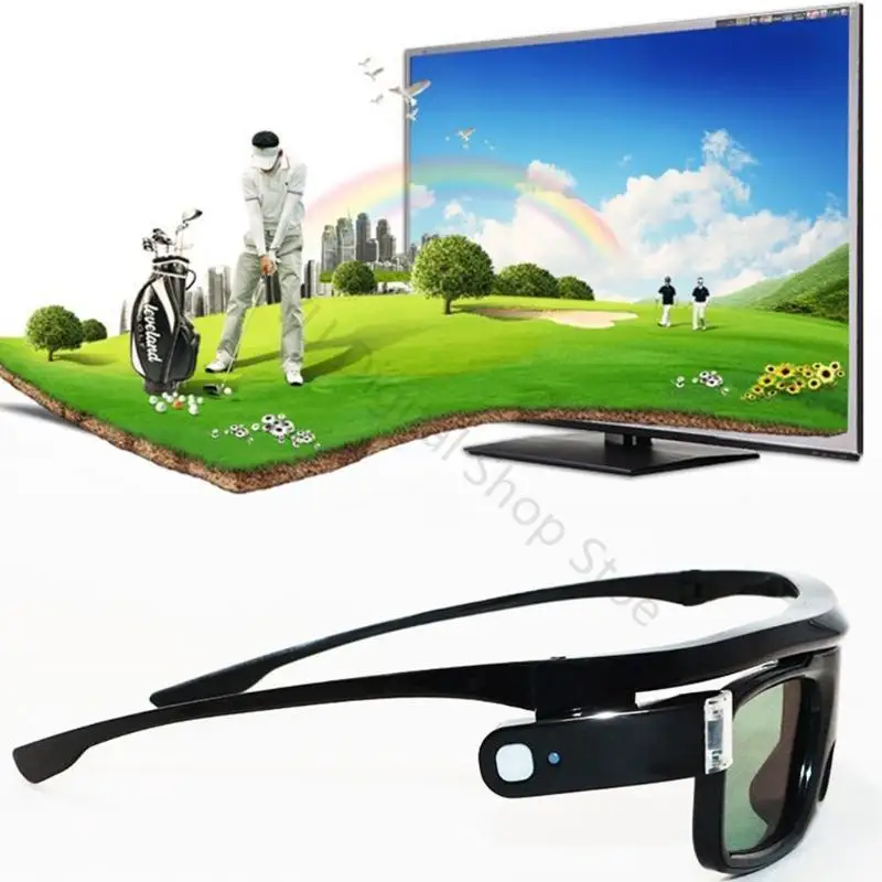 96BA 3D Glasses Active Shutter Rechargeable Eyewear for DLP-Link Optama Projectors