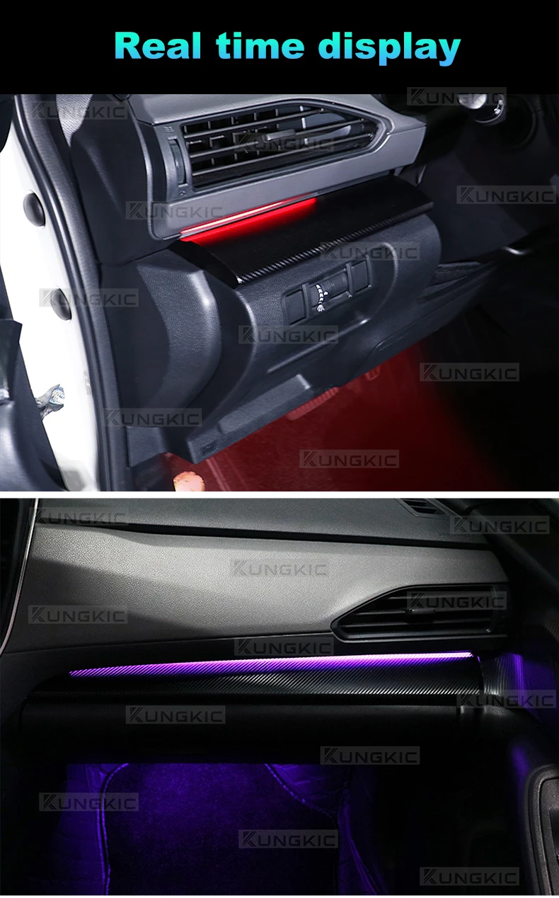 LED-Ambientbeleuchtungsstreifen für Subaru Crosstrek/Impreza 2024 2025 2026 und WRX 2022-2026, Instrumenten- und Fußraum-Atmosphärenlampe – Detail 9