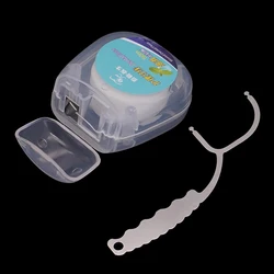 Dental Flosser Toothpick Dental Floss Reusable For Flossing Holder Portable Cleaning Wax Mint Floss