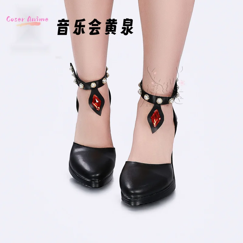 Honkai: 스타 레일 Acheron 코스프레 의상 신발 할로윈 카니발 파티 크리스마스 소품