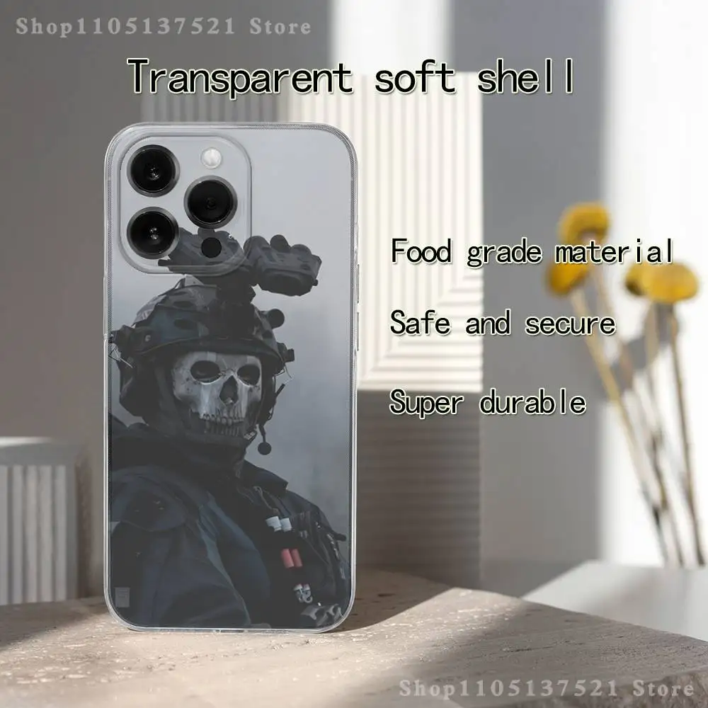 Casing Ponsel Pasukan Khusus Angkatan Darat Untuk iPhone 17,16,15,14,13,12,11 Pro,Max,Plus,X,XS,XR,SE4,E Mini Transparan Lembut