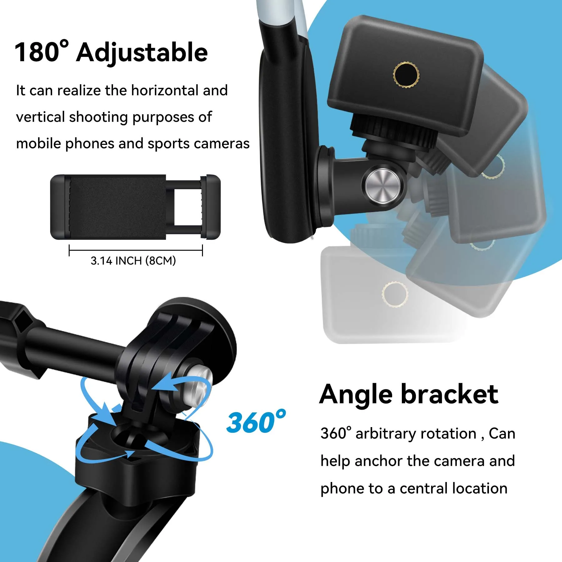 Silicone Phone Magnetic Neck Mount Quick Release Hold for GoPro Hero Iphone 15 14 13 12 SAMSUNG HUAWEI XIAOMI Phone Accessories