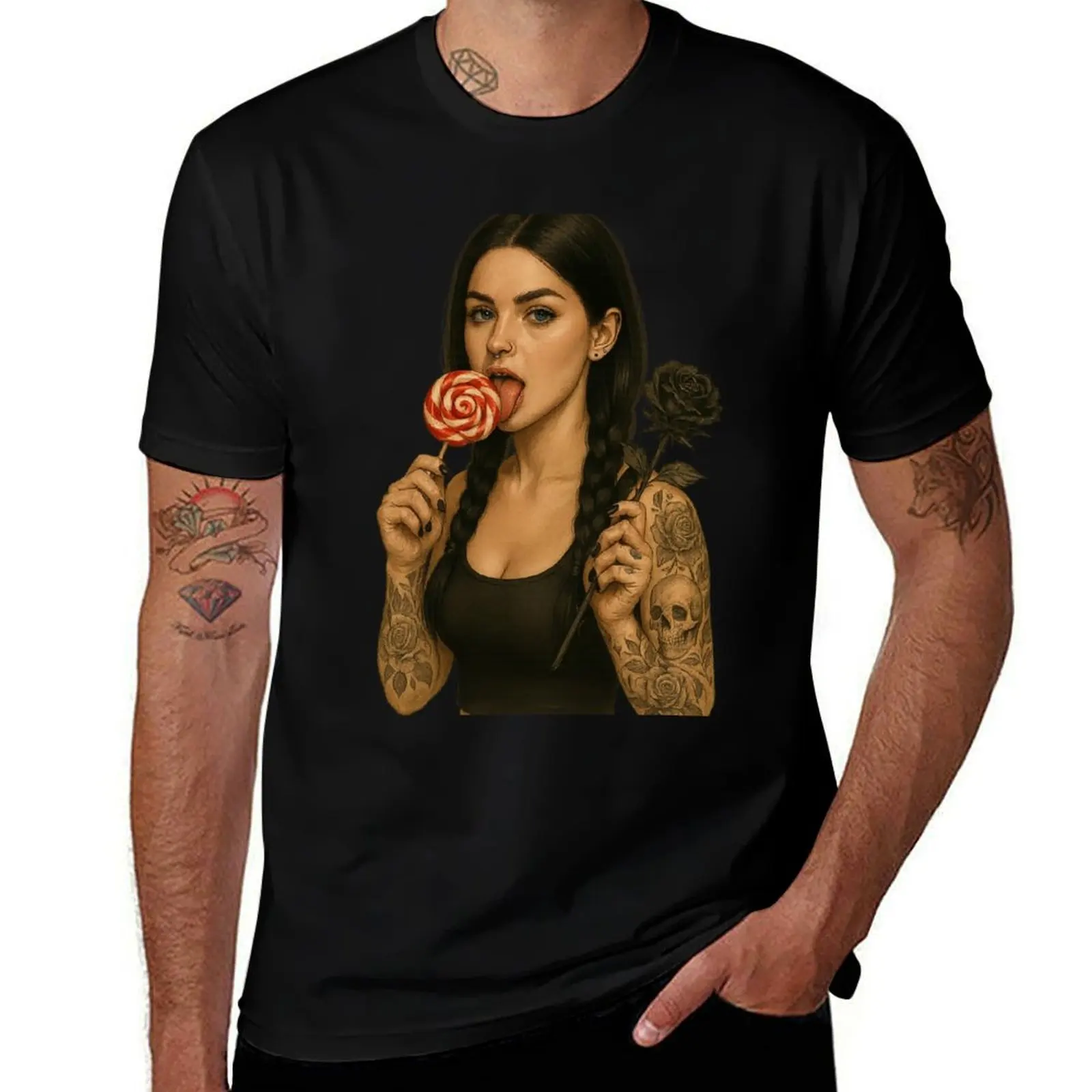 

Sweet but Deadly – Black Rose Attitude T-Shirt graphic t shirt vintage summer tops shirts graphic tee men