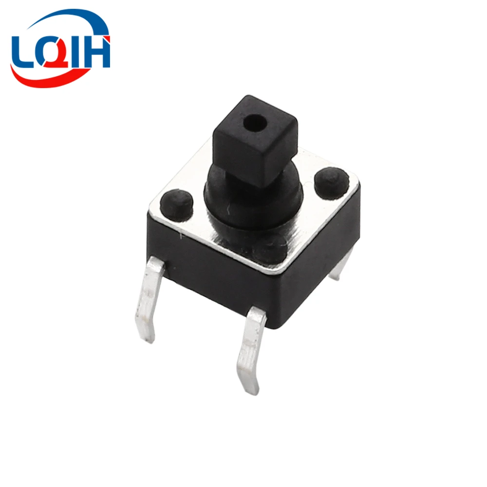 20PCS 6X6X7.3MM DIP 4Pin Tact Switch DC12V 50mA  Connectors Push Button 6*6*7.3mm Tactile Switches TS-037B