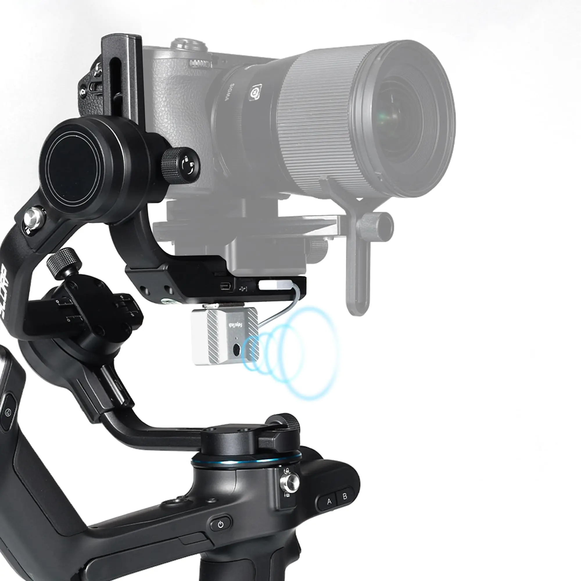 Estabilizador combinado Feiyu SCORP-C com rastreador AI magnético Estabilizador gimbal de 3 eixos para sem espelho e DSLR s