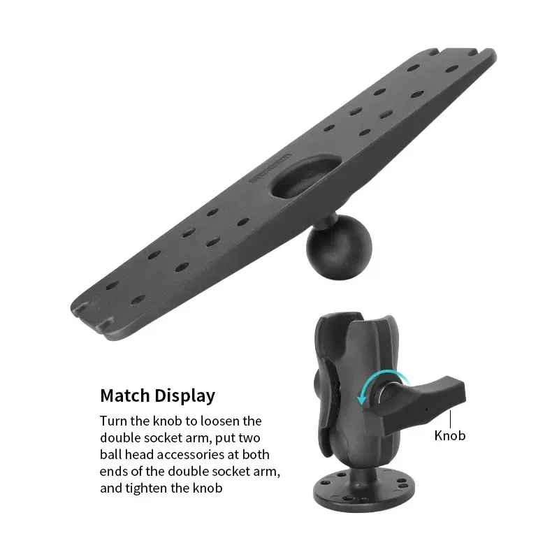 

Universal Aluminum 1.5" Ball Fish Finder Mount for Garmin;lowrance;Humminbird;Raymarine Compatible with Ram Mounts