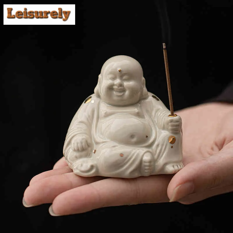 

Double Happiness Buddha Mini Incense Holder Incense Smoke Waterfall Incense Burners Meditation Censer Home Accessories Craft
