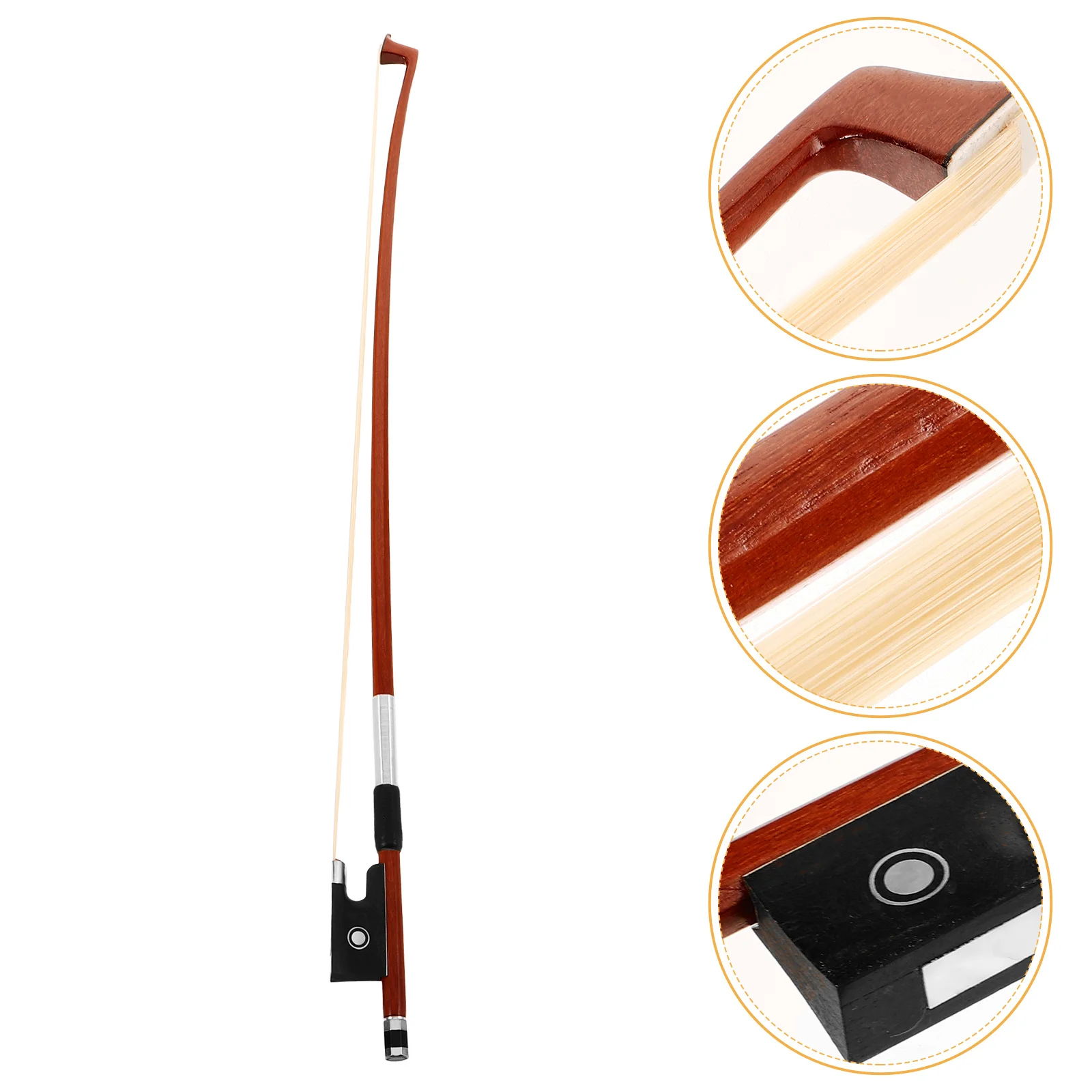 

Violin Bow 1/4 Size Straight Lightweight Wooden Horsehair Professional Student Practice Instrument Part Accessory