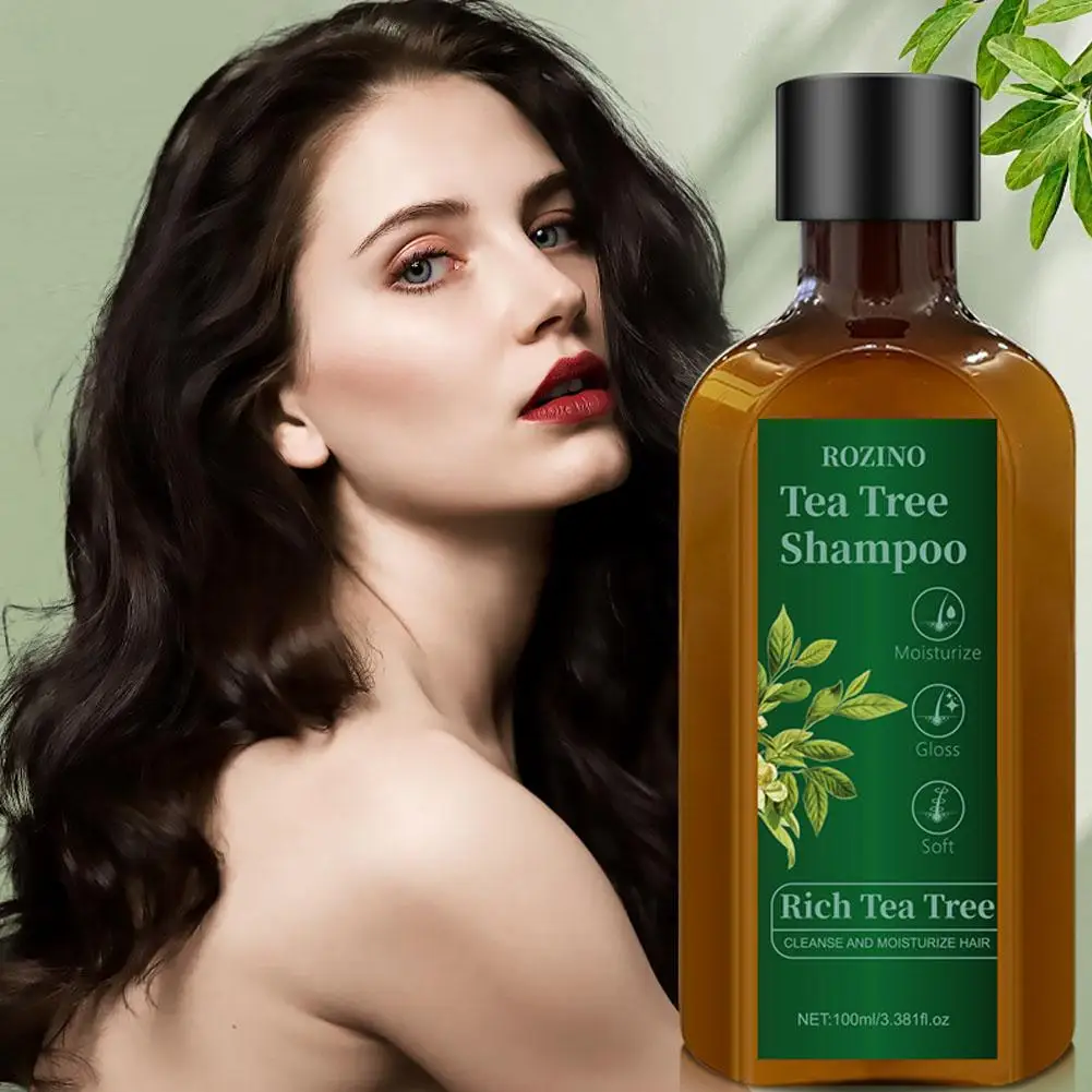 Tea Tree Shampoo Nourishing Moisturizing Hair Treatment Scalp Smoothing Roots Collagen Care Gloss Hair Strengthen N4v3