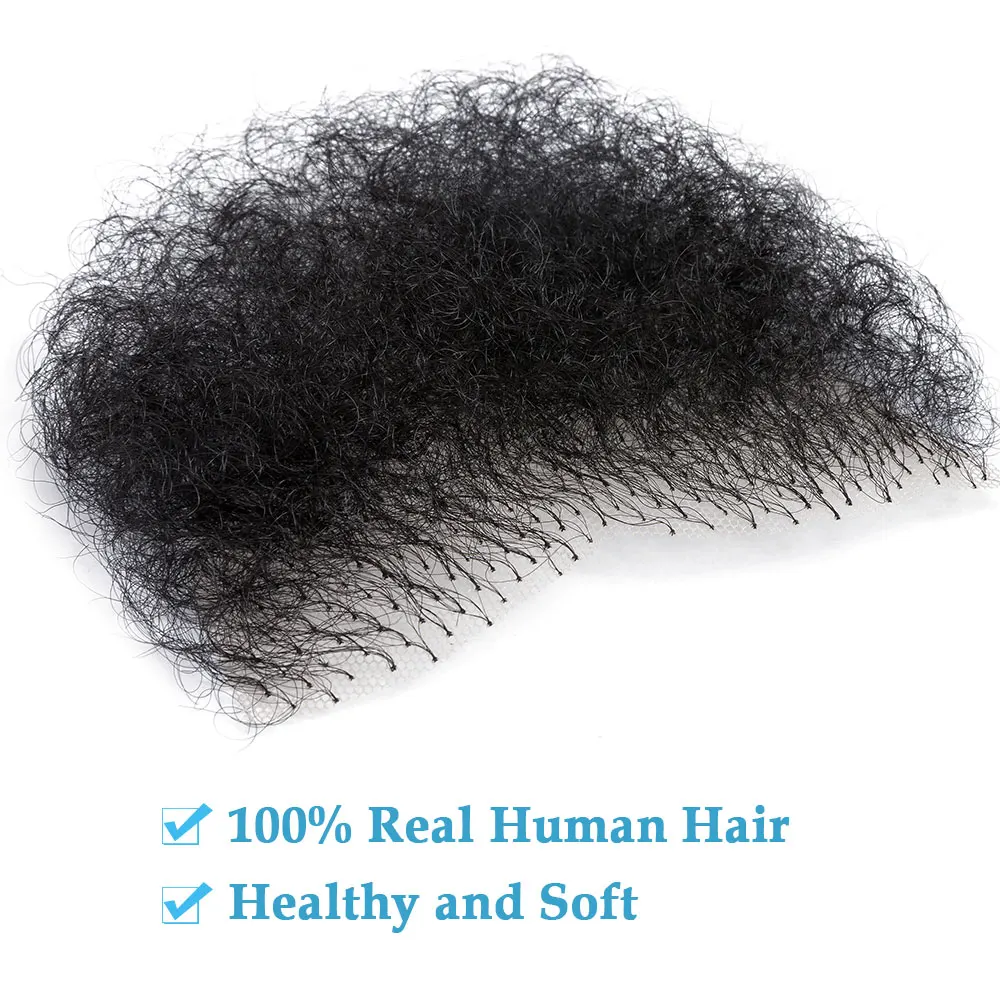 Peças de cabelo humano cabelo privado simulação artesanal de homens cabelo no peito bigode falso para homens e mulheres sexy corpo cabelo axila cabelo