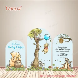 Winnie The Pooh Arch Cover Baby Birthday Backdrop Baby Shower Double-Sided Arch Backdrop Party Decorations Photo Props