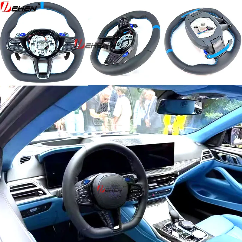 Steering Wheel CS Leather Alcantara For BMW X3 G01 X4 G02 X5 X6 G20 G30 G42 G21 G14 G15 G16 G26 G22 G29 F40 F44 Car Accessories