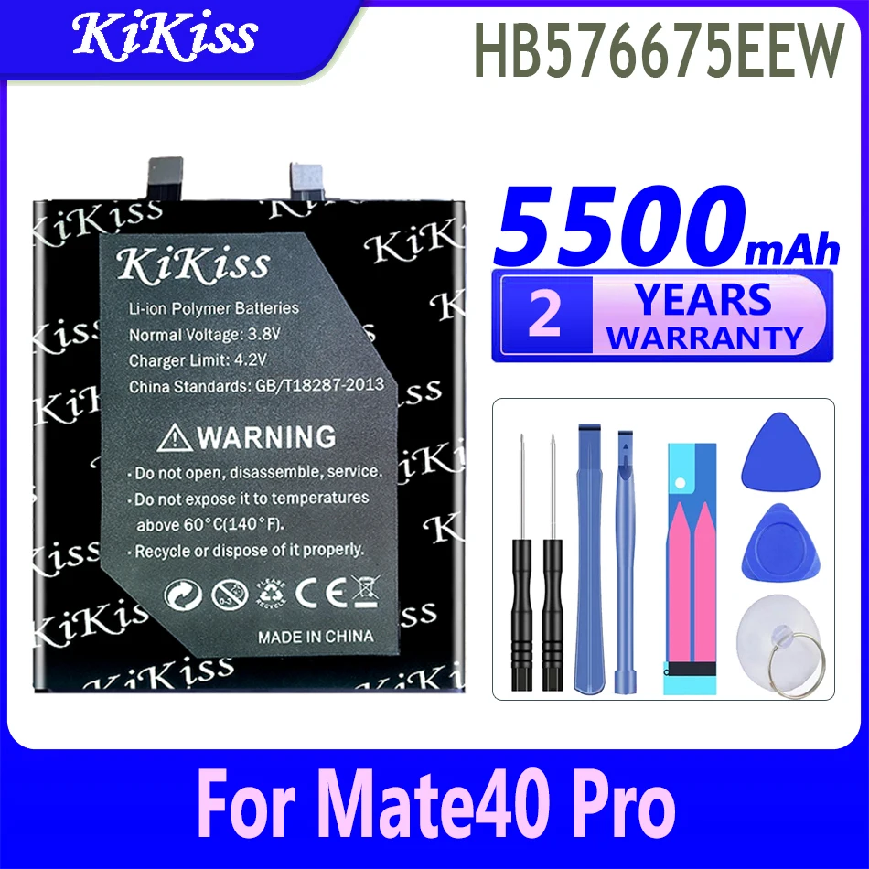 

5500mAh KiKiss Powerful Battery HB576675EEW For huawei Mate40 Pro Mate 40 Pro NOH-AN00 AN01 AL00 Mobile Phone Batteries