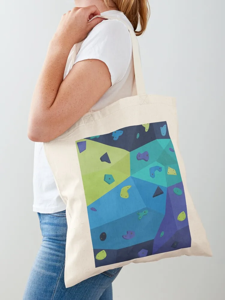 

Boulder Wall (Blue and Green) Tote Bag Gift bags bag for beach reusable grocery bags Women's shopper bag