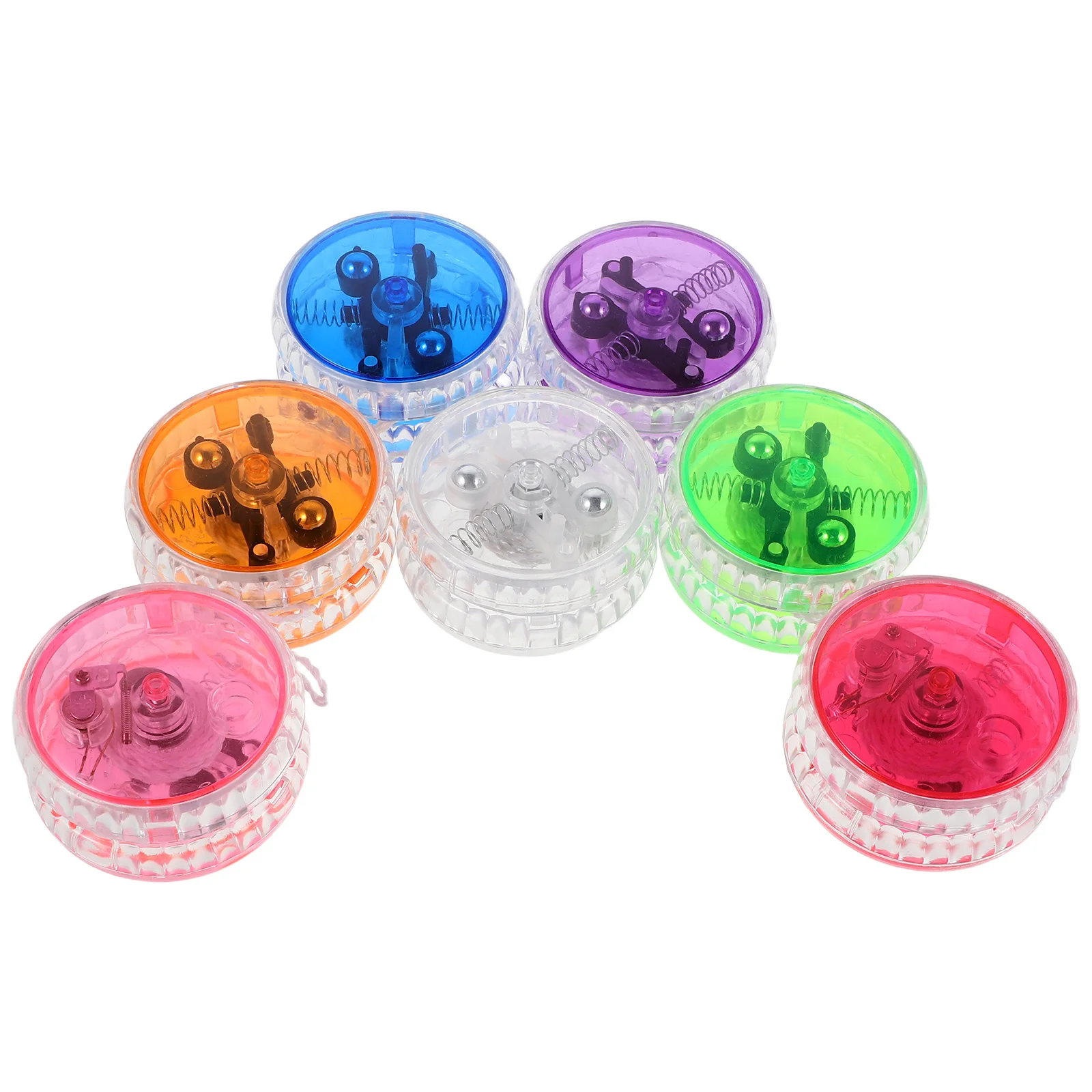 

7Pcs Glow Yo-Yos Light Up LED String Plaything for Kids Beginners Outdoor Night Fun Party Favor Bulk Glow Balls