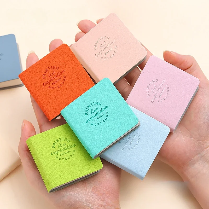 3Pcs/Pack Cute Mini Paintbook Portable Cardboard Markbook Square Portable Pocket Book Compact Hand Ledger Art Supplies