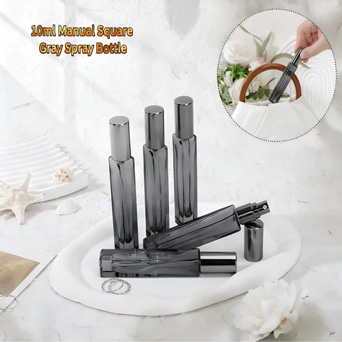 1PC Empty Glass Perfume Spray Bottle - Refillable Travel Decanting Cosmetic Tool,10mlGlass Spray Atomizer Cosmetic Vacation Tool