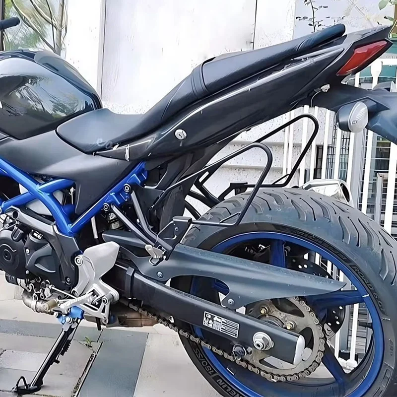 

M0t-rMotorcycle Luggage Racks Side Bag Mounting Bracket Saddle Bag Bracket Support Holder for SV650 SV650X SV 650