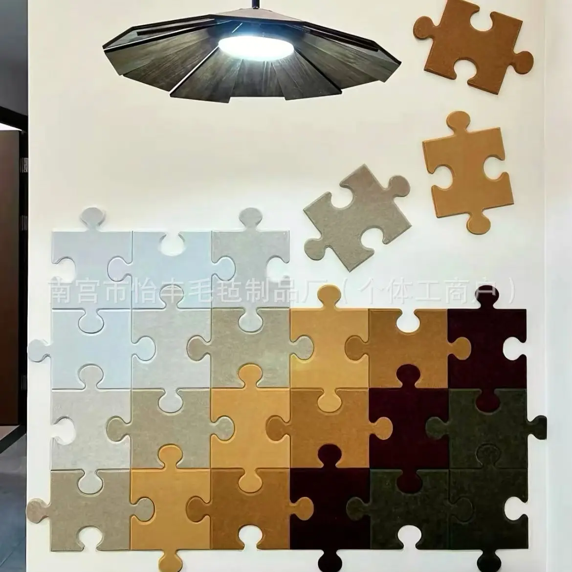 29x19.6cm 12Pcs PET Felt Self-Adhesive Wall Panels for Bedroom Decor, Sound-Absorbing Eco-Friendly Moisture-Proof for Home