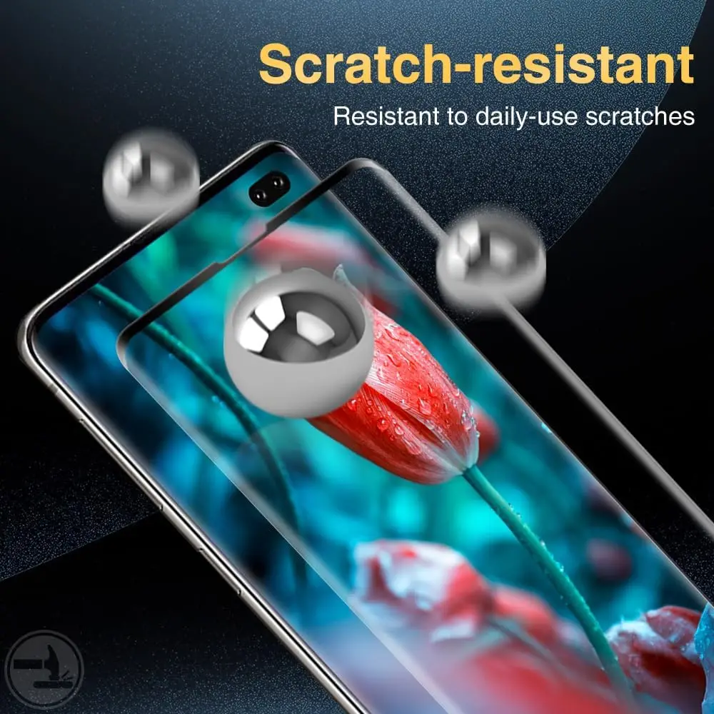 For Samsung Galaxy S10 S20, 9H Curved Four Sides Glue Screen Protector 2/4Pcs 9H Tempered Glass