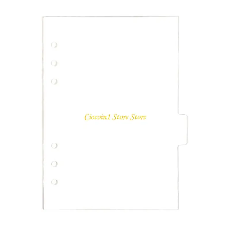 A3PC 6 Hole Binder Divider met labelruimte voor 6 ringen Binder Notebook Journal