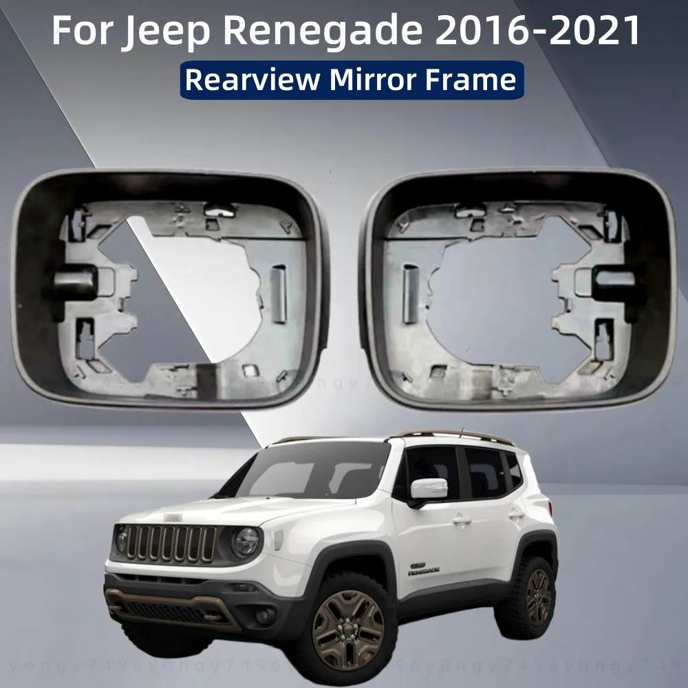

For Jeep Renegade 2016 2017 2018 2019 2020 2021 Car Rearview Modification Accessories Plated Rearview Mirror Frame Paste Style