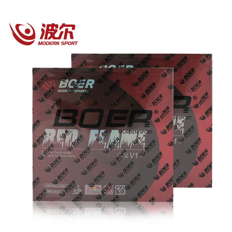 

1PC ITTF Standards Table Tennis Rubber Pimples In BOER RED FLAME V1 Hard Sponge Rubber Fast Break Table Tennis Sports Training