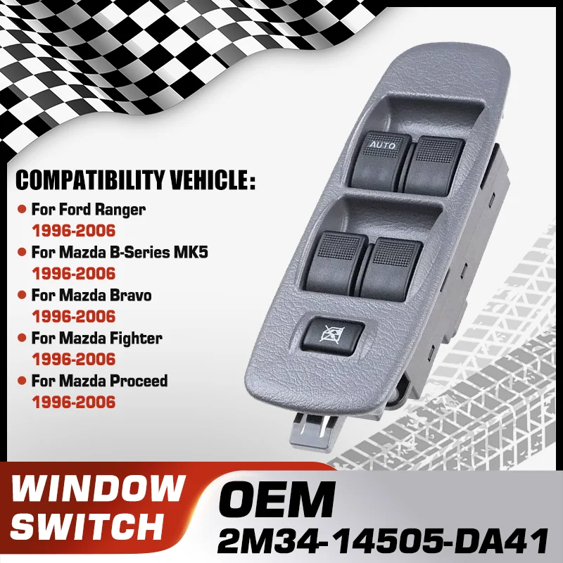 

For Ford Ranger Mazda B-Series Mazda Bravo Mazda Fighter Mazda Proceed 1996-2006 Car Window Master Switch Glass Lifter Button