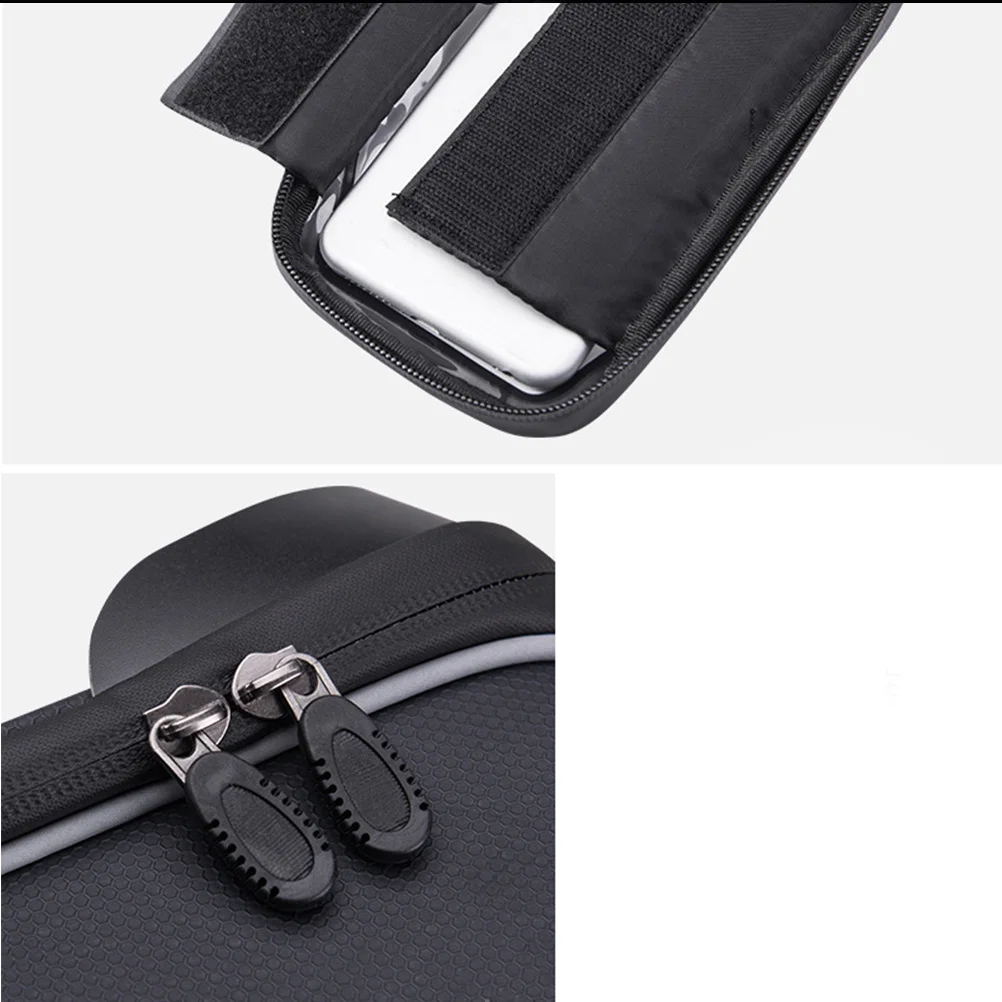 1개 유니버설 자전거 가방 방수 투명 스크린 스마트폰 GPS 홀더 핸들바 마운트 사이클링 수납 솔루션