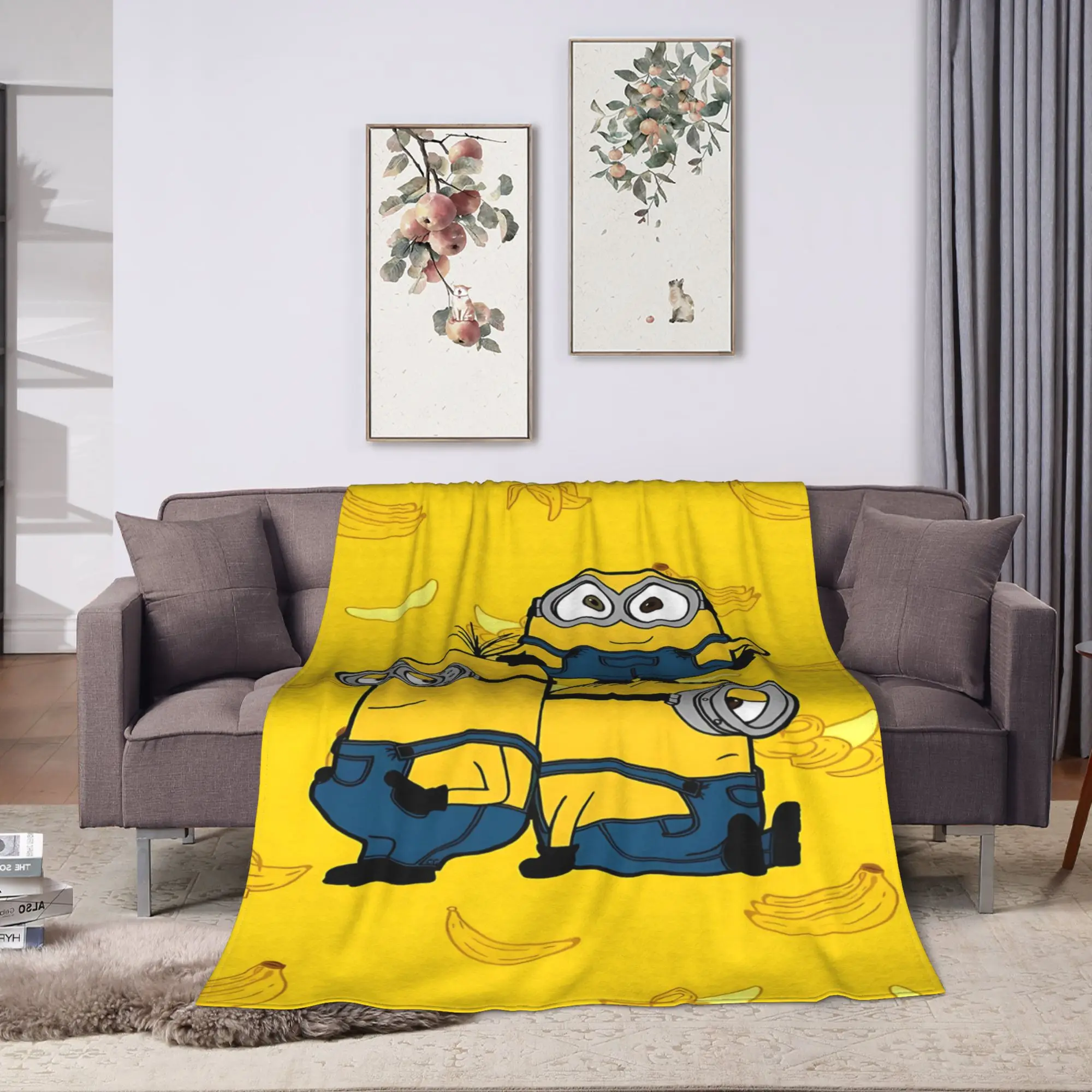 Cartoon M-Minions Blankets Quality Super Warm  Throw Blanket Winter Kids Home Decor Funny Bedspread