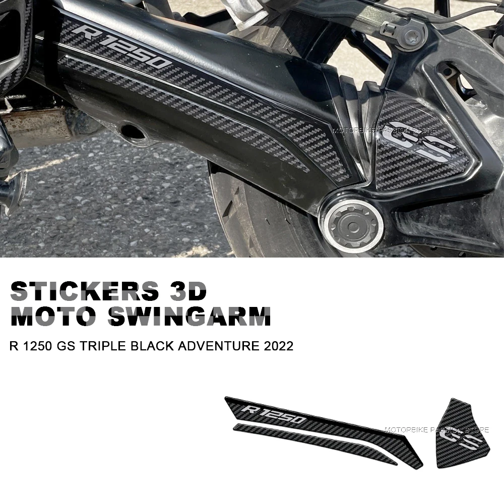 

for BMW R1250 GS Motorcycle Swingarm Sticker Triple Black Adventure 2022 3D Waterproof protector Decal Accessories