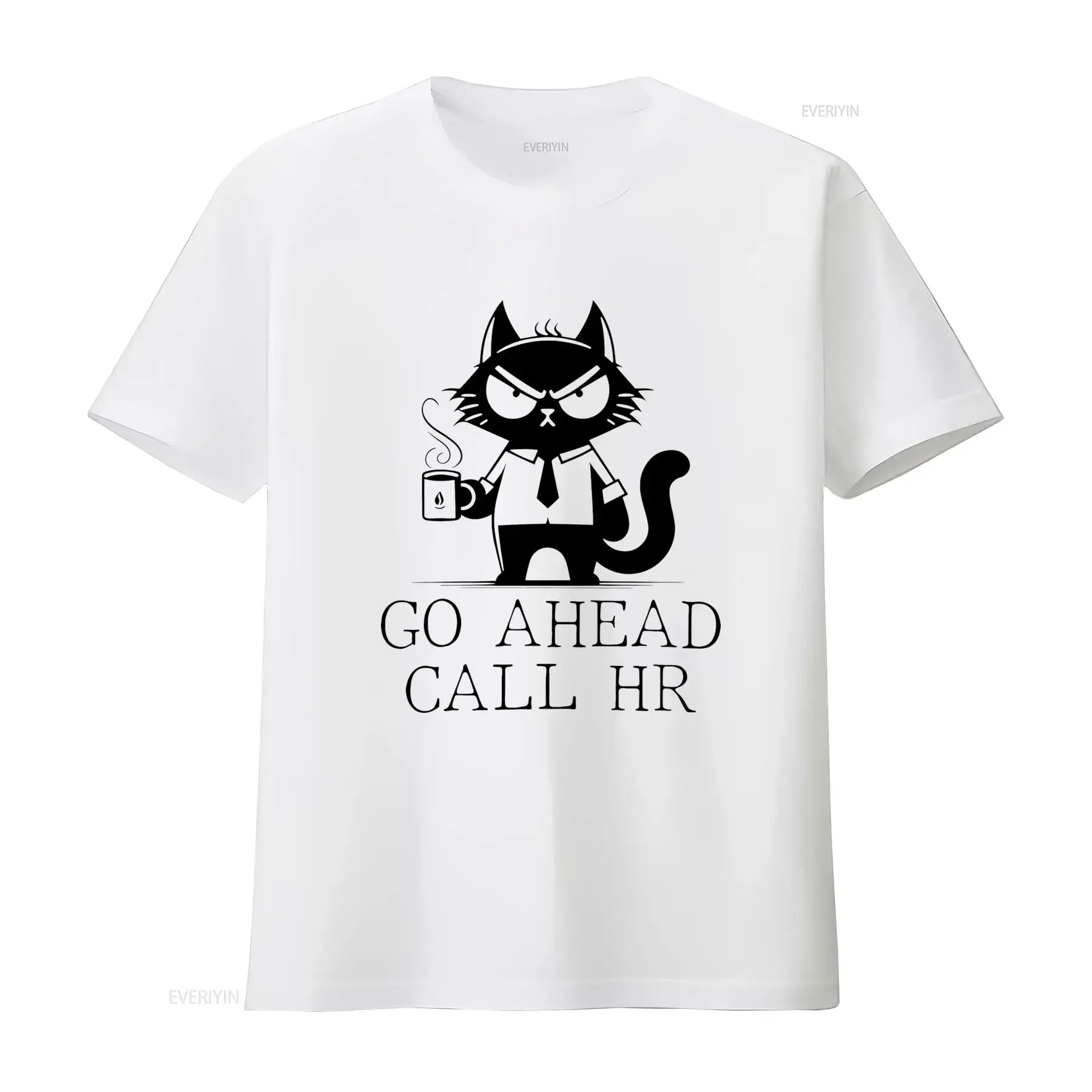 Go Ahead Call HR Funny Office Humor Sarcastic T Shirt for S 5XL vintage Washed Stylish Comfortable Breathable Slightly Unisex
