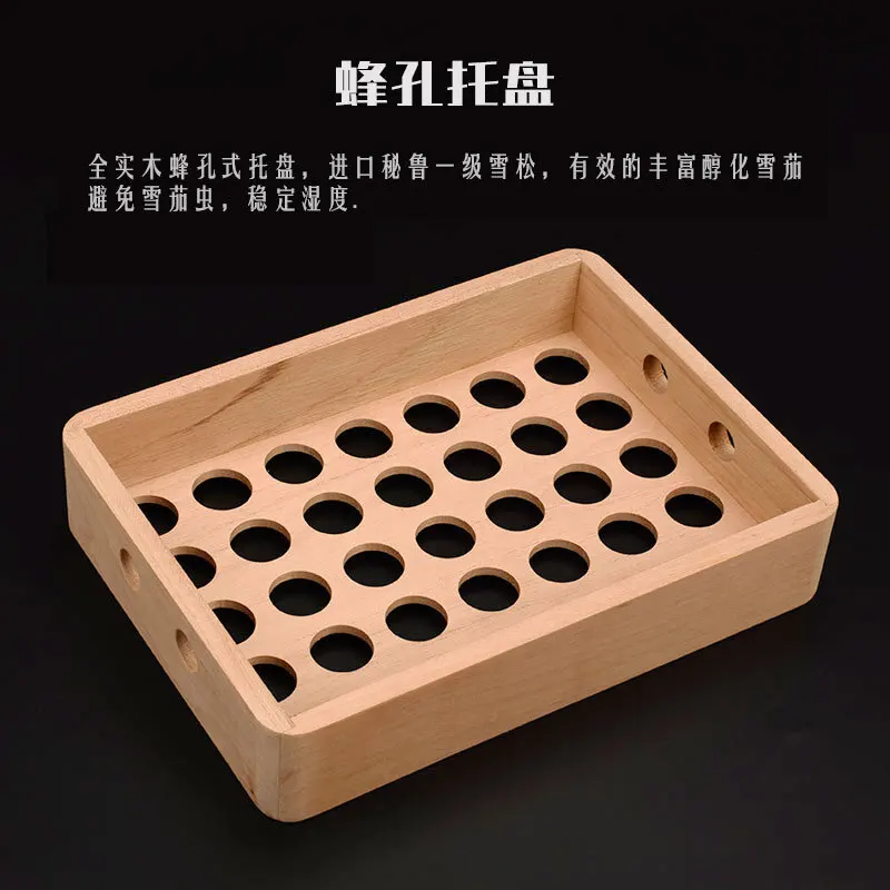 Spanish Cedar Moisturizing Sealed Professional Nourishing Cigar Box Large Capacity Lock Moisture And Insect Proof