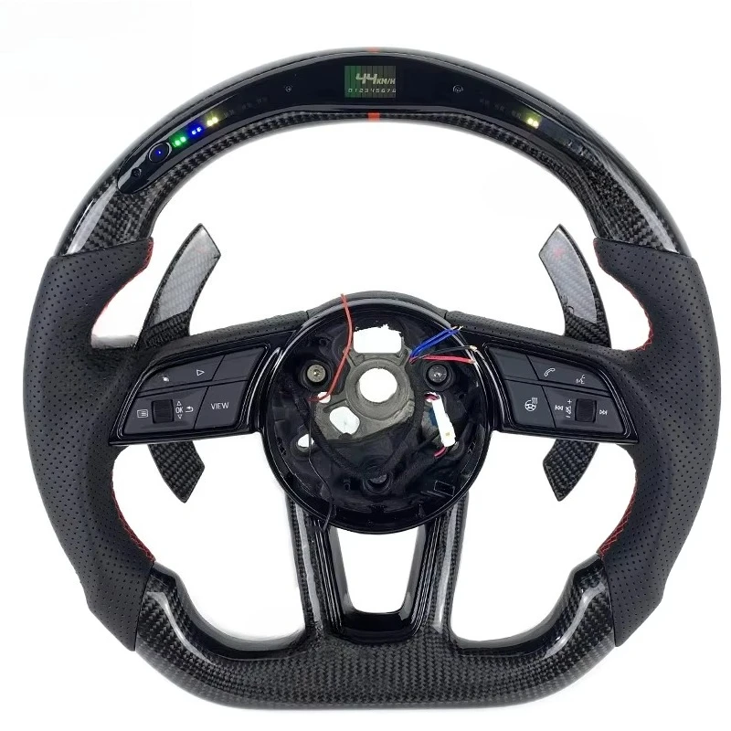 

Auto Parts LED Carbon Fiber Steering Wheel for A3 A4L A4 B9 A5 A6 RS4 RS5 RS6 RS7 2017 - 2023