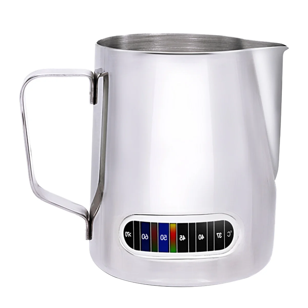 Milk Frothing Pitcher Thermometer Sticker Measuring Cup Comfortable Handle Coffee Frothing Jug for Espresso Cappuccino Hot