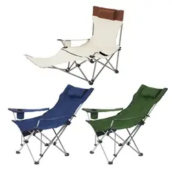 Folding Lounge Chairs Patio Bed Chair Adjustable Lounge Chairs With Footrest Headrest Cup Holder Leisure Chair For Deck Lawn