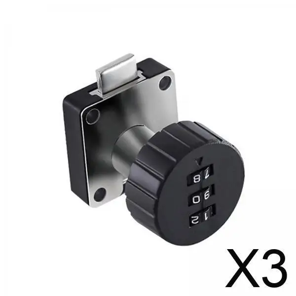 

3x кодовый замок для шкафа, кодовый кулачковый замок без ключа для шкафа, почтового ящика, шкафа