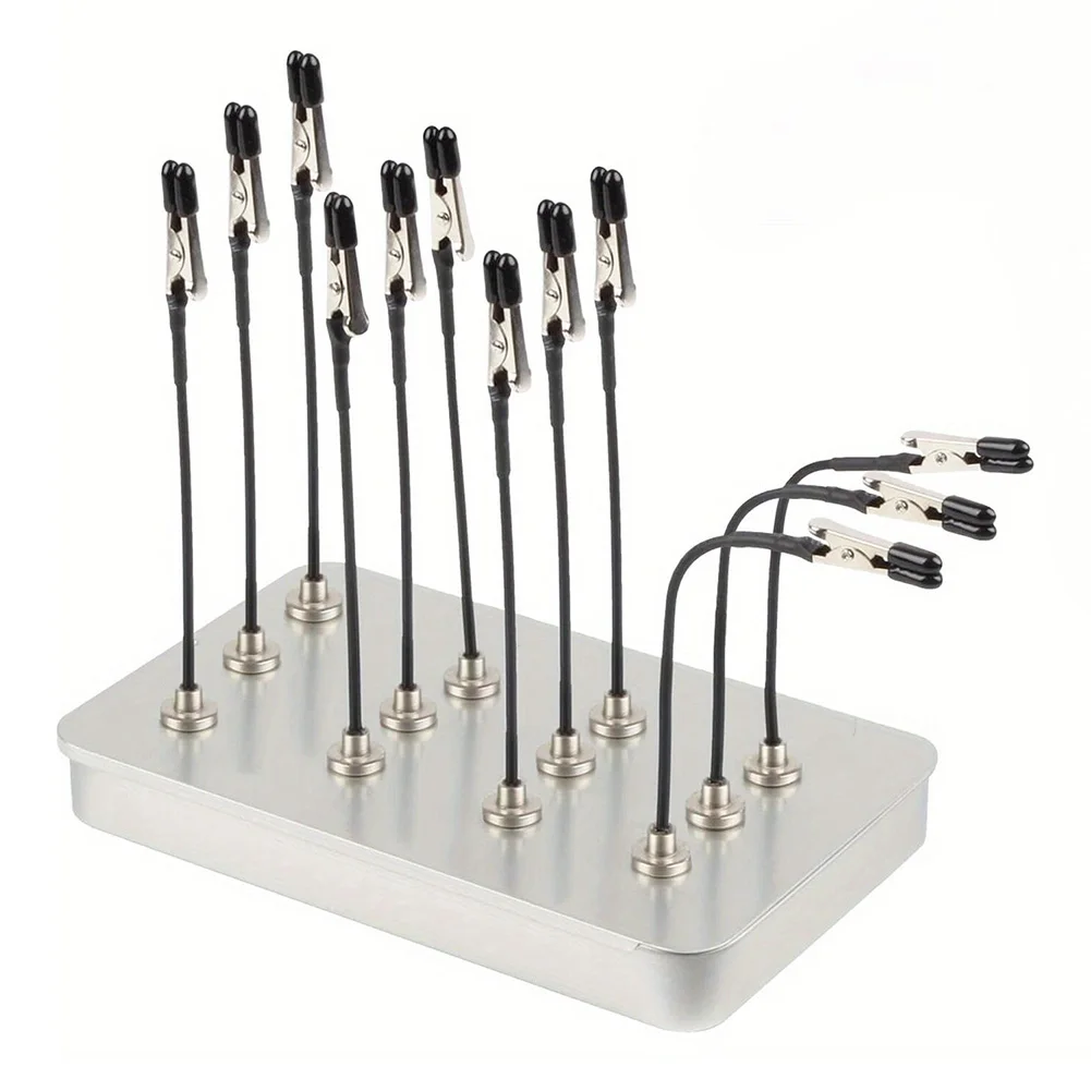 Model Making Accessory 20pcs Metal Clamping Tools with Soft Tips and Portable Storage Box for Craft Enthusiasts
