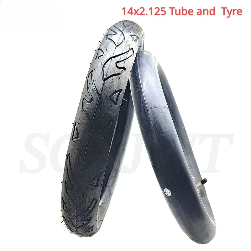 14x2.125 Outer Tyre Inner Tube   Wheels Parts 14 Inch Inflatable Scooter Electric Bike Tires