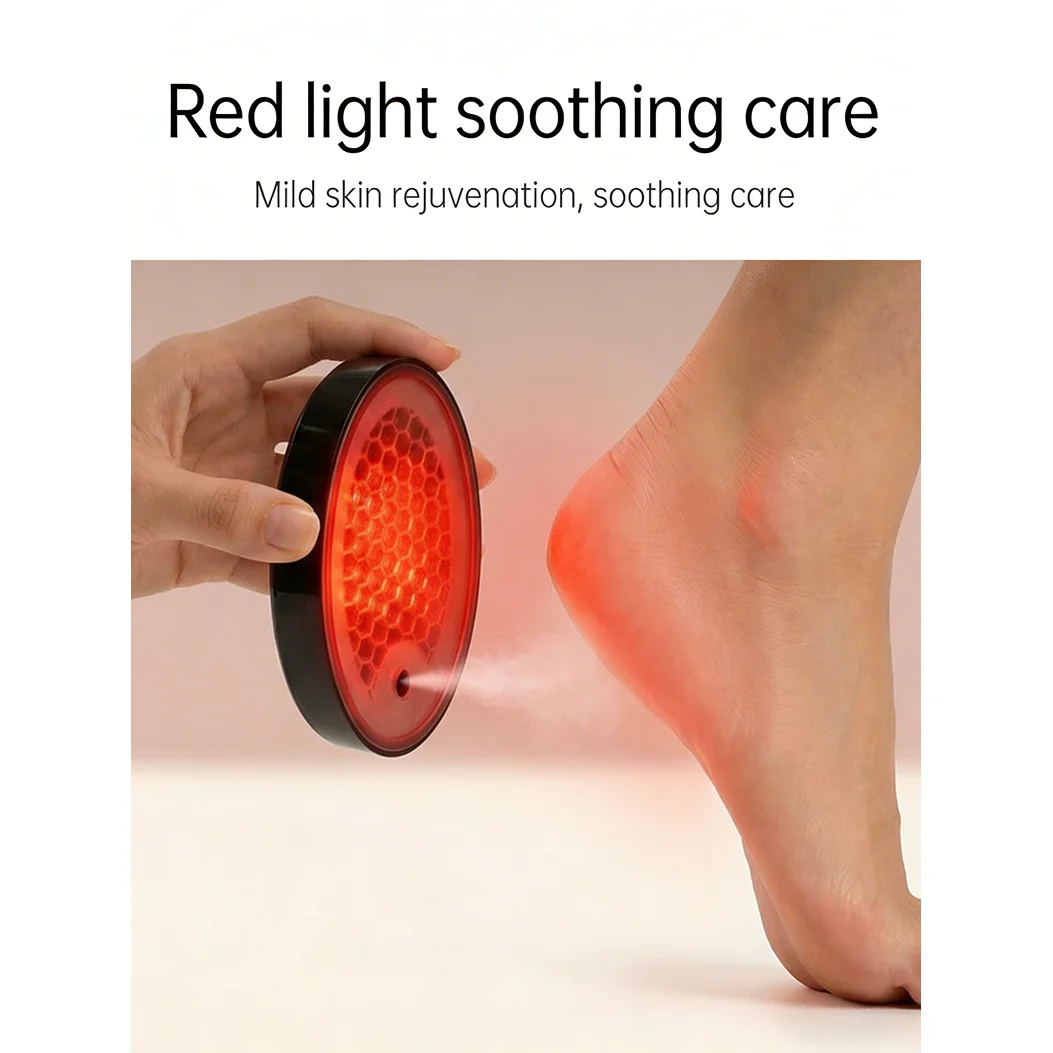 Red And Blue Light Clean Tools Professional Foot Spa Massager with Heat And Hydrosplash Removal Aurora Silver Portable Home Pedicure Kit