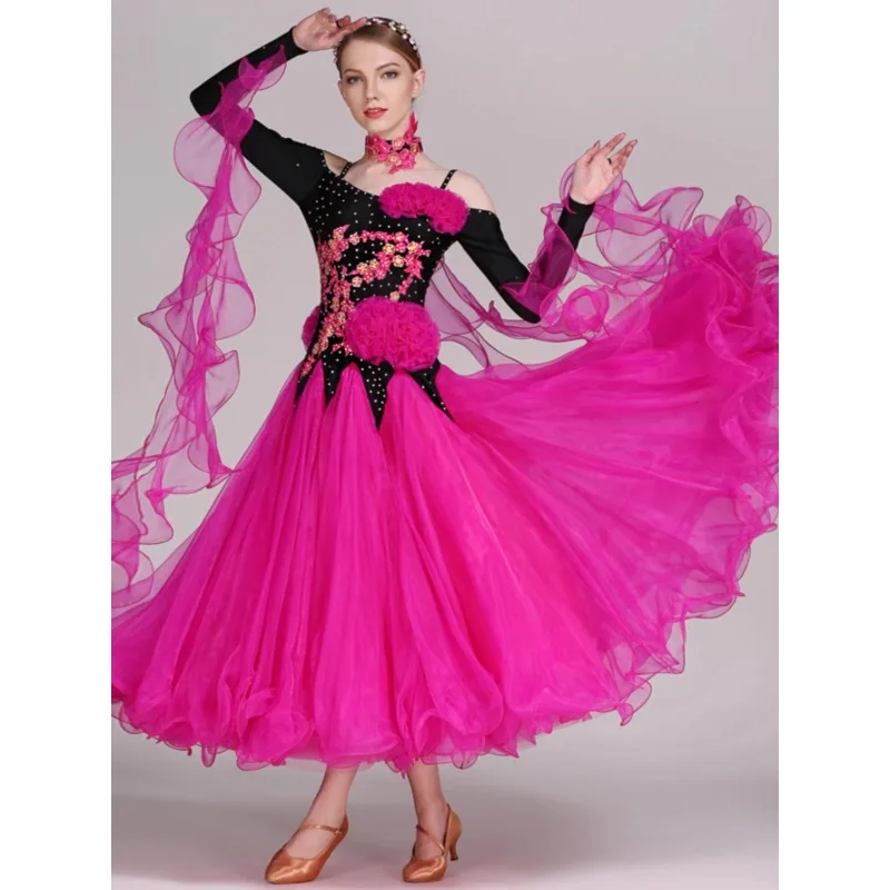 Modern Dance Skirt 227 Ballroom Dance Swing Skirt New National Standard Dance Skirt Waltz Performance Costumes