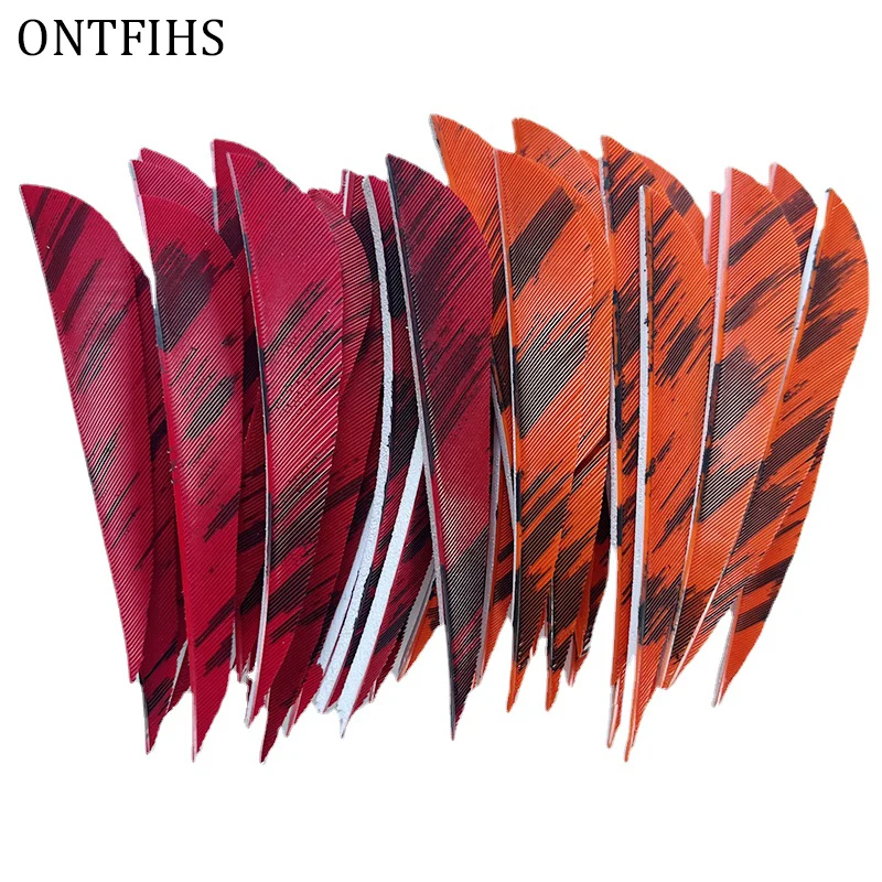 50 Pcs /lot  New  3 Inch Archery  Feather Water Drop Ink Painting Feathers Arrows Turkey Fletching