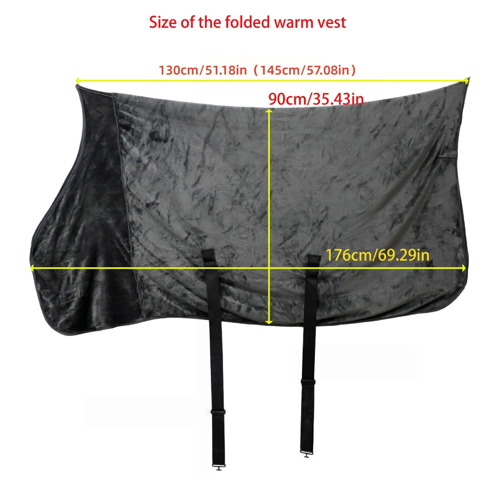 Winter Warm Fleece Fabric Soft Thick Vest Horse Protective Blanket Equestrian Sports Equipment Warmth for Riding